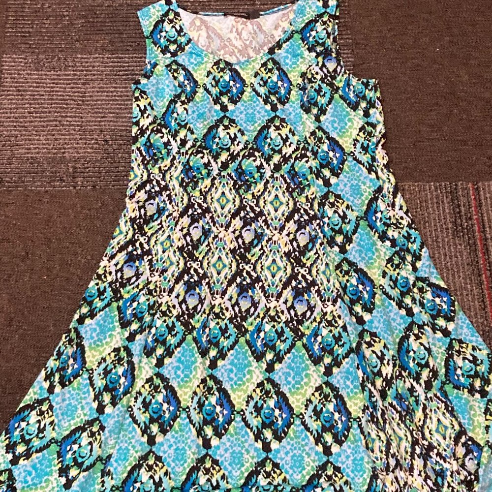 Blue and green Dress